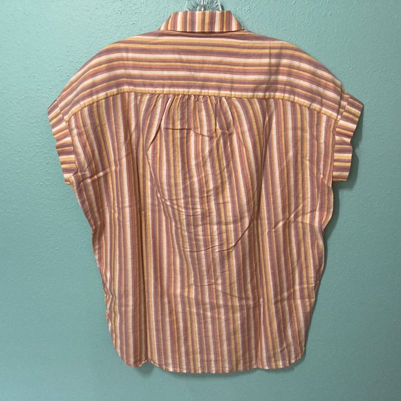 Madewell Central Shirt in Rainbow Stripe XS - Picture 2 of 4
